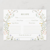 D'accompagnement Carte de recette Fête des mariées Fleur de prairie (Devant)