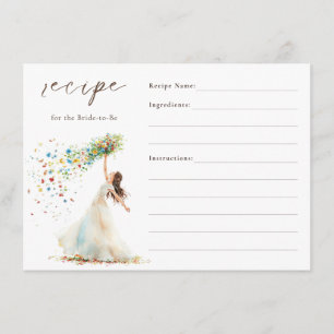 D'accompagnement Carte de recette Fête des mariées florale Aquarell