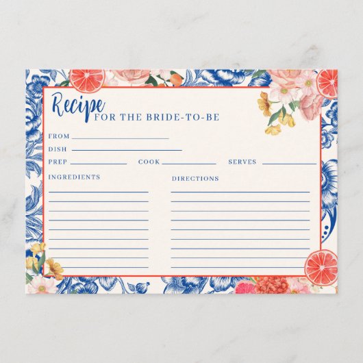 D'accompagnement Carte de recette Fête des mariées Orange Aperol Sp (Devant)