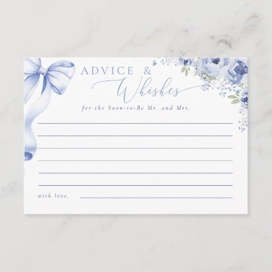 D'accompagnement Carte de recette florale 'Something Blue' (Devant)