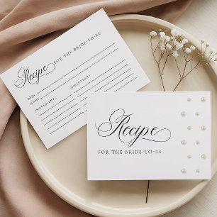 D'accompagnement Carte de recette Perles pour la future mariée