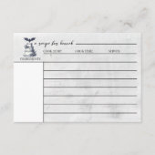 D'accompagnement Carte de recette pour gâteau en forme de chauve-so (Devant)