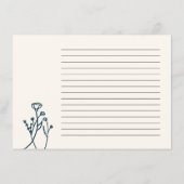 D'accompagnement Carte de recette pour la mariée Fleur sauvage rust (Dos)