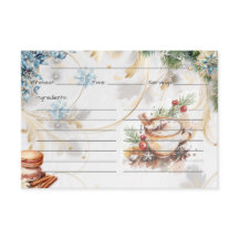 Carte de recette pour le sucre