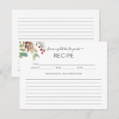D'accompagnement Carte de recette Rustique Greene Fête des mariées (Devant / Derrière)