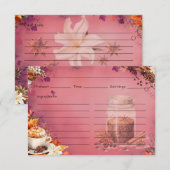 D'accompagnement Carte de recette sucre et épices (Devant / Derrière)