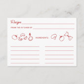 D'accompagnement Carte de recette That's Amore Red Doodle (Devant)