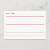 D'accompagnement Carte de recette That's Amore Red Doodle (Dos)