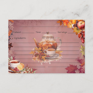 D'accompagnement Carte de recette Wassail Warming