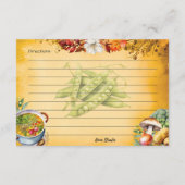 D'accompagnement Carte de recettes Soup Du Jour (Dos)