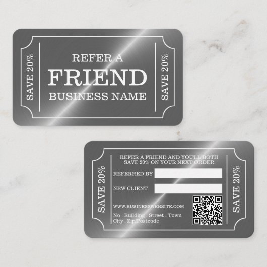 D'accompagnement Carte de référence du style de billet d'argent (Devant / Derrière)