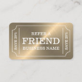 D'accompagnement Carte de référence du style de billet d'or (Devant)