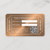 D'accompagnement Carte de référence du style de billet d'or rose (Dos)