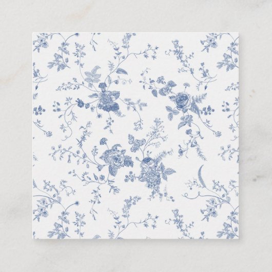 D'accompagnement Carte de référence florale bleue Something Blue (Dos)