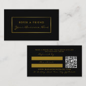 D'accompagnement Carte de référence simple pour effet noir et or (Devant / Derrière)