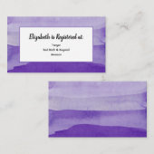 D'accompagnement Carte de registre à l'aquarelle violette (Devant / Derrière)