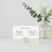 D'accompagnement Carte de registre baby shower Blue Elephant Hugs (Debout devant)