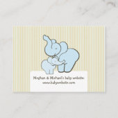 D'accompagnement Carte de registre baby shower Blue Elephant Hugs (Dos)