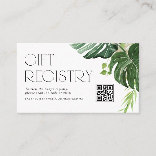 D'accompagnement Carte de registre de bébé avec code QR pour Baby S (Devant)