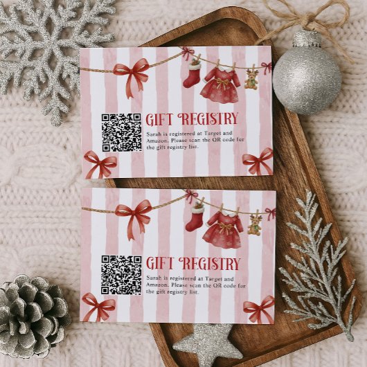 D'accompagnement Carte de registre de code QR de cadeau de douche d