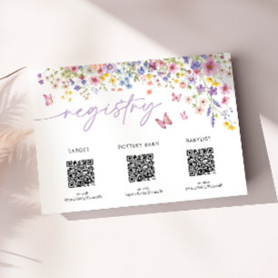 D'accompagnement Carte de registre de douche de bébé florale Baby i
