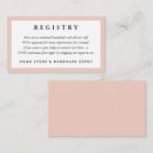 D'accompagnement Carte de registre de mariage à cadre rose (Devant / Derrière)