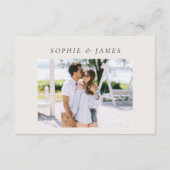 D'accompagnement Carte de registre de mariage avec photo et QR code (Dos)