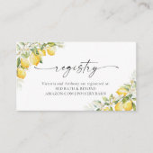 D'accompagnement Carte de registre de mariage Citron Vert (Devant)