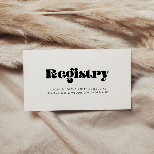 D'accompagnement Carte de Registre du mariage de script rétro vinta