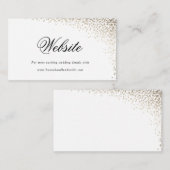 D'accompagnement Carte de registre mariage de faux feuil d'or confe (Devant / Derrière)