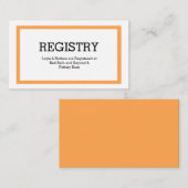 D'accompagnement Carte de Registre Mariage de typographie tradition (Devant / Derrière)