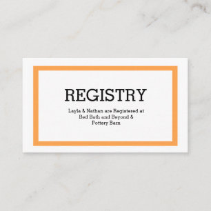 D'accompagnement Carte de Registre Mariage de typographie tradition