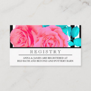 D'accompagnement Carte de Registre Mariage rose moderne