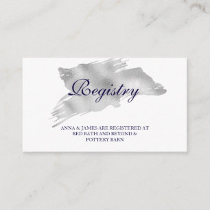 D'accompagnement Carte de Registre Mariage Silver Moderne