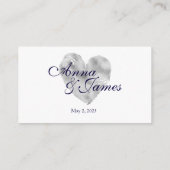 D'accompagnement Carte de Registre Mariage Silver Moderne (Dos)