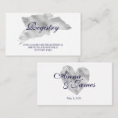 D'accompagnement Carte de Registre Mariage Silver Moderne (Devant / Derrière)