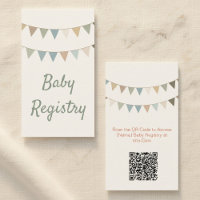 Carte de registre QR Code pour la baby shower avec