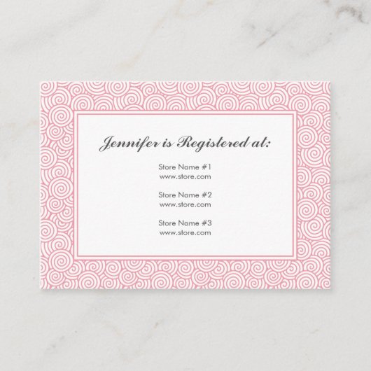 D'accompagnement Carte de registre spirale - 3,5 po x 2,5 po (Devant)