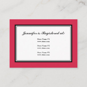 D'accompagnement Carte de registre Tuxedo en rouge classique