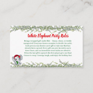 D'accompagnement Carte de règles de la fête de l'éléphant blanc   D