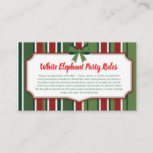 D'accompagnement Carte de règles de la fête de l'éléphant blanc   D