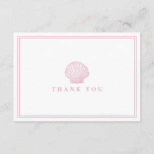D'accompagnement Carte de remerciement de mariage Coquillage Rose P