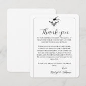 D'accompagnement Carte de Remerciement de Réception de Mariage Spid (Devant / Derrière)