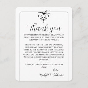 D'accompagnement Carte de Remerciement de Réception de Mariage Spid