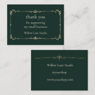 D'accompagnement Carte de remerciement Deep Green pour petite entre