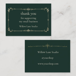 D'accompagnement Carte de remerciement Deep Green pour petite entre