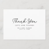 D'accompagnement Carte de remerciement élégante à script délicat (Devant)
