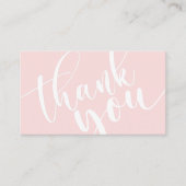 D'accompagnement Carte de remerciement élégante rose script (Devant)