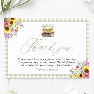 D'accompagnement Carte de remerciement Green Gingham Fresh Off The