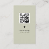 D'accompagnement Carte de remerciement minimale avec code QR (Dos)